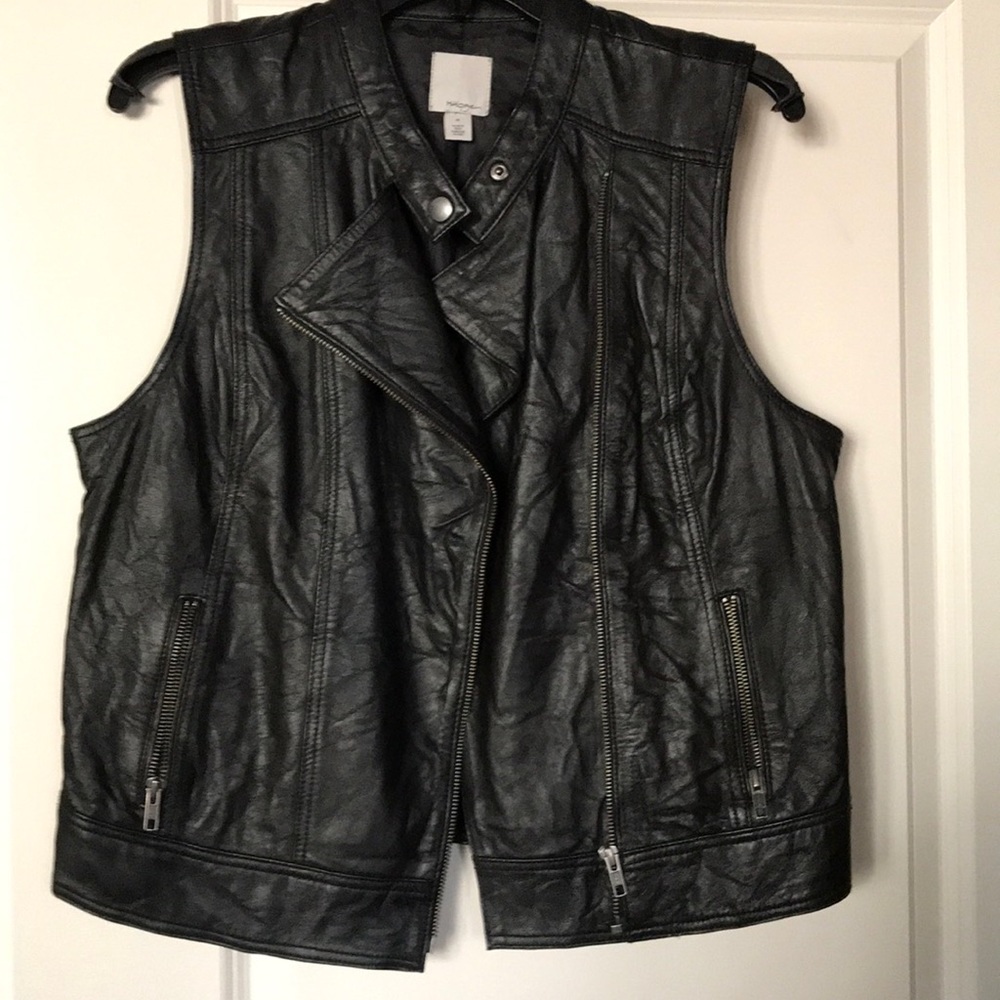 Halogen Faux Leather Vest